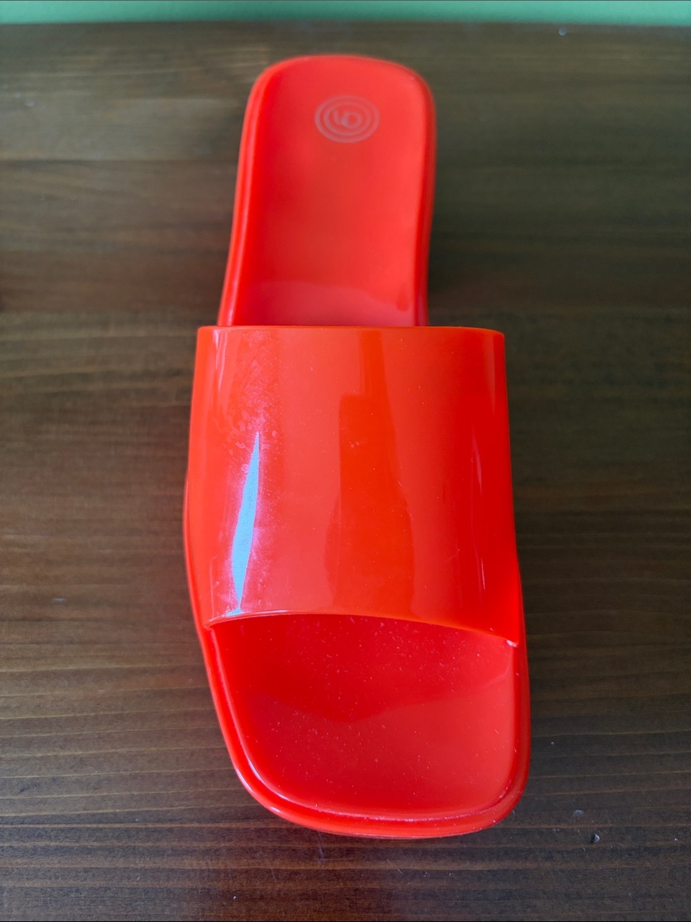 Orange Slide Block Heel Sandals - Picture 3 of 11